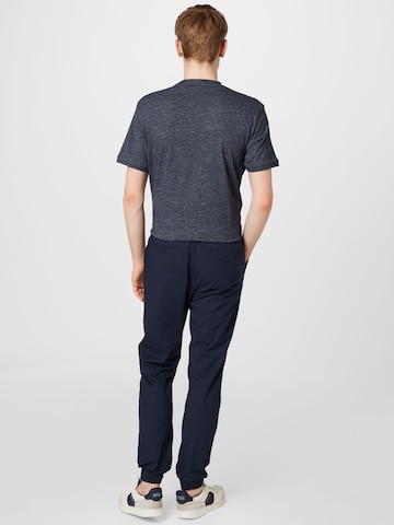 !Solid Tapered Trousers in Blue