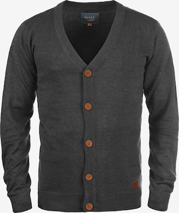 BLEND Knit Cardigan 'Lennard' in Grey: front