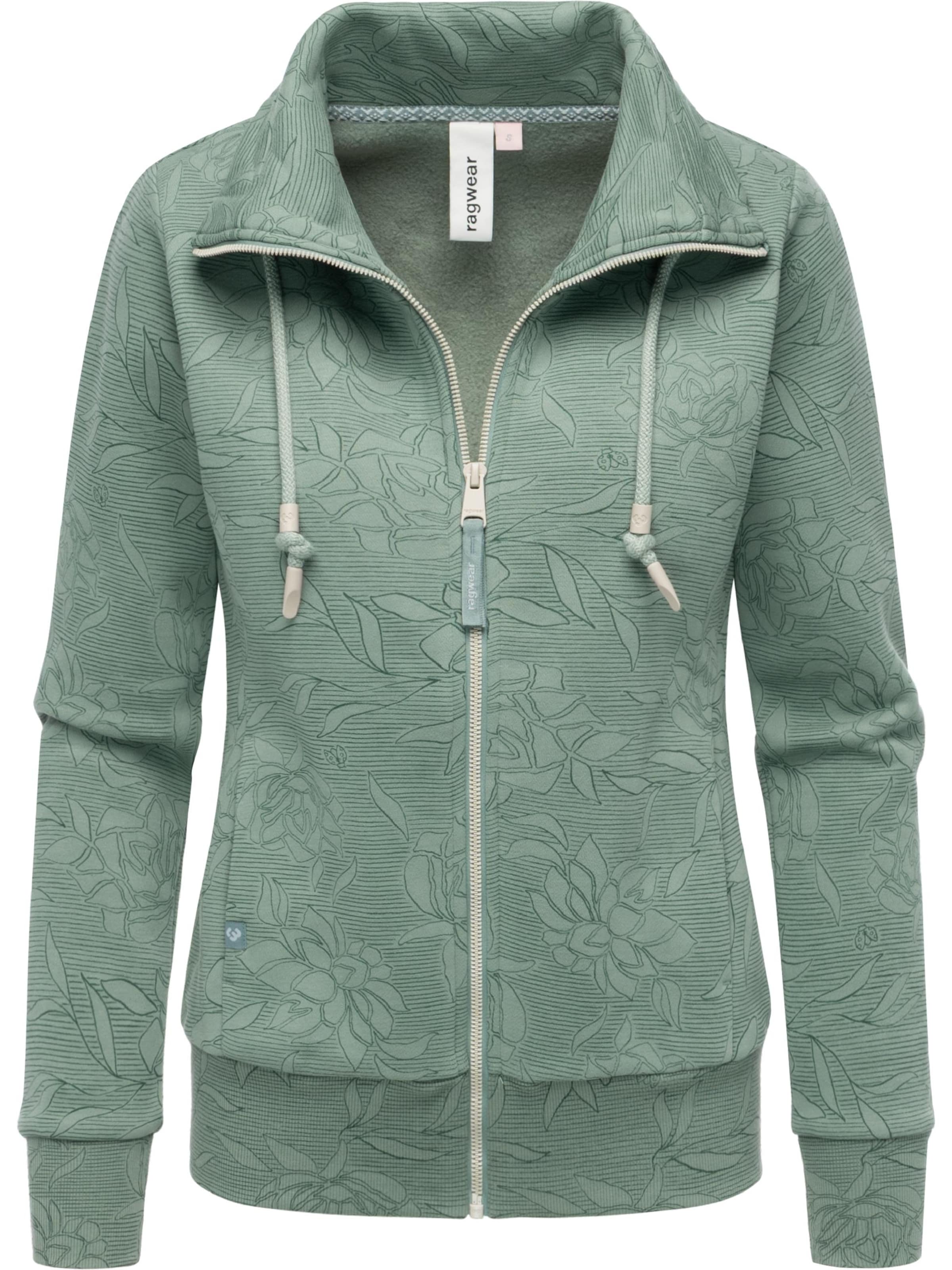Ragwear Sweat jacket 'Ronette' in Green: front