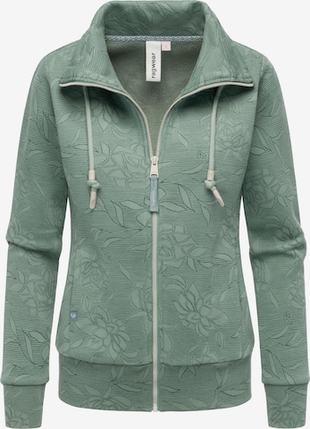 Ragwear Zip-Up Hoodie 'Ronette' in Green: front