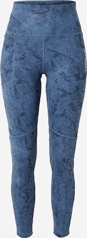 ADIDAS TERREX Skinny Sportbroek 'Multi' in Blauw: voorkant