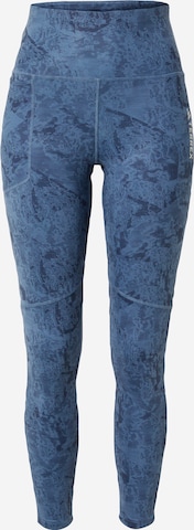 ADIDAS TERREX Skinny Sporthose 'Multi Allover Print' in Blau: predná strana