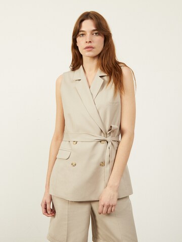 Aligne Vest 'Dahlia' i beige: forside