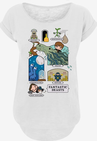 F4NT4STIC T-Shirt 'Fantastic Beasts 2 Chibi Newt' in Weiß: predná strana