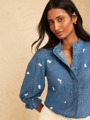 love & roses Blouse in Blue