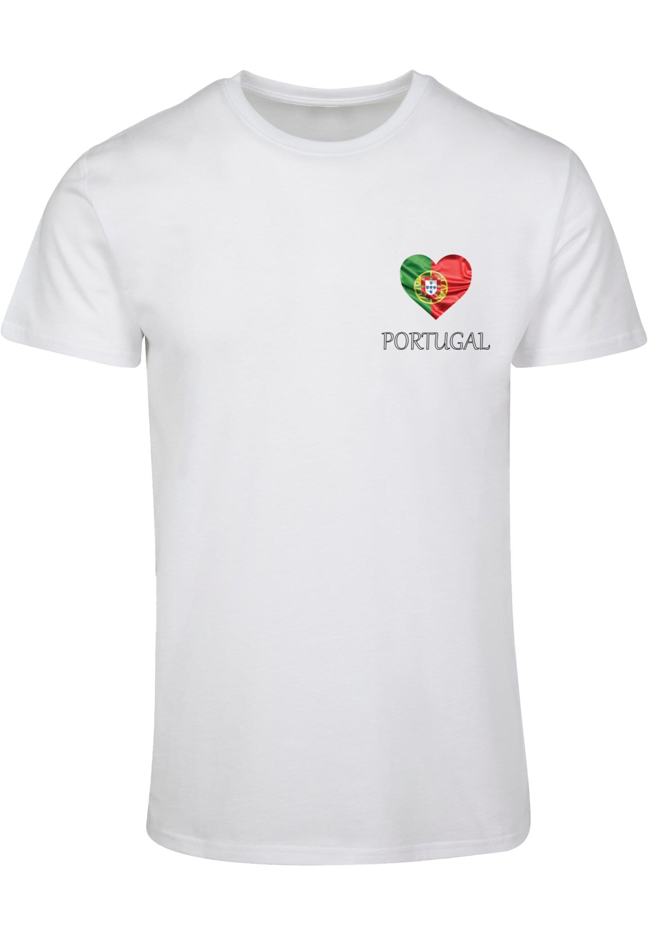 T-Shirt 'Football - Portugal' Merchcode en blanc : devant