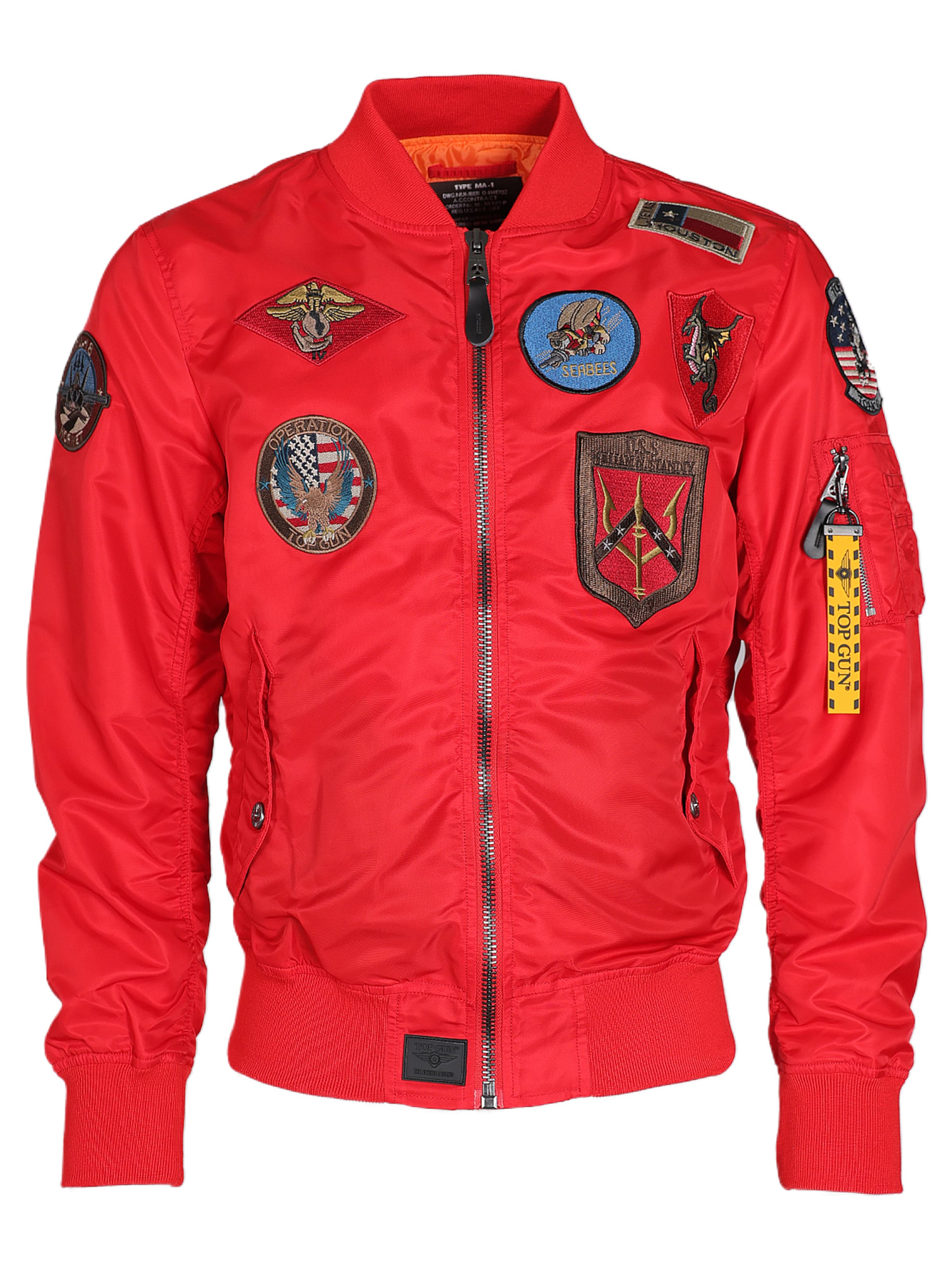 TOP GUN Jacke 'TG2024001' in Rot: Vorderseite