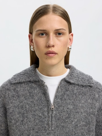 pilka SELECTED Megztinis 'SLWANJULI'
