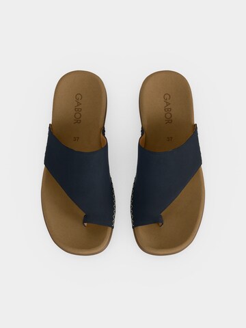 GABOR T-Bar Sandals in Blue