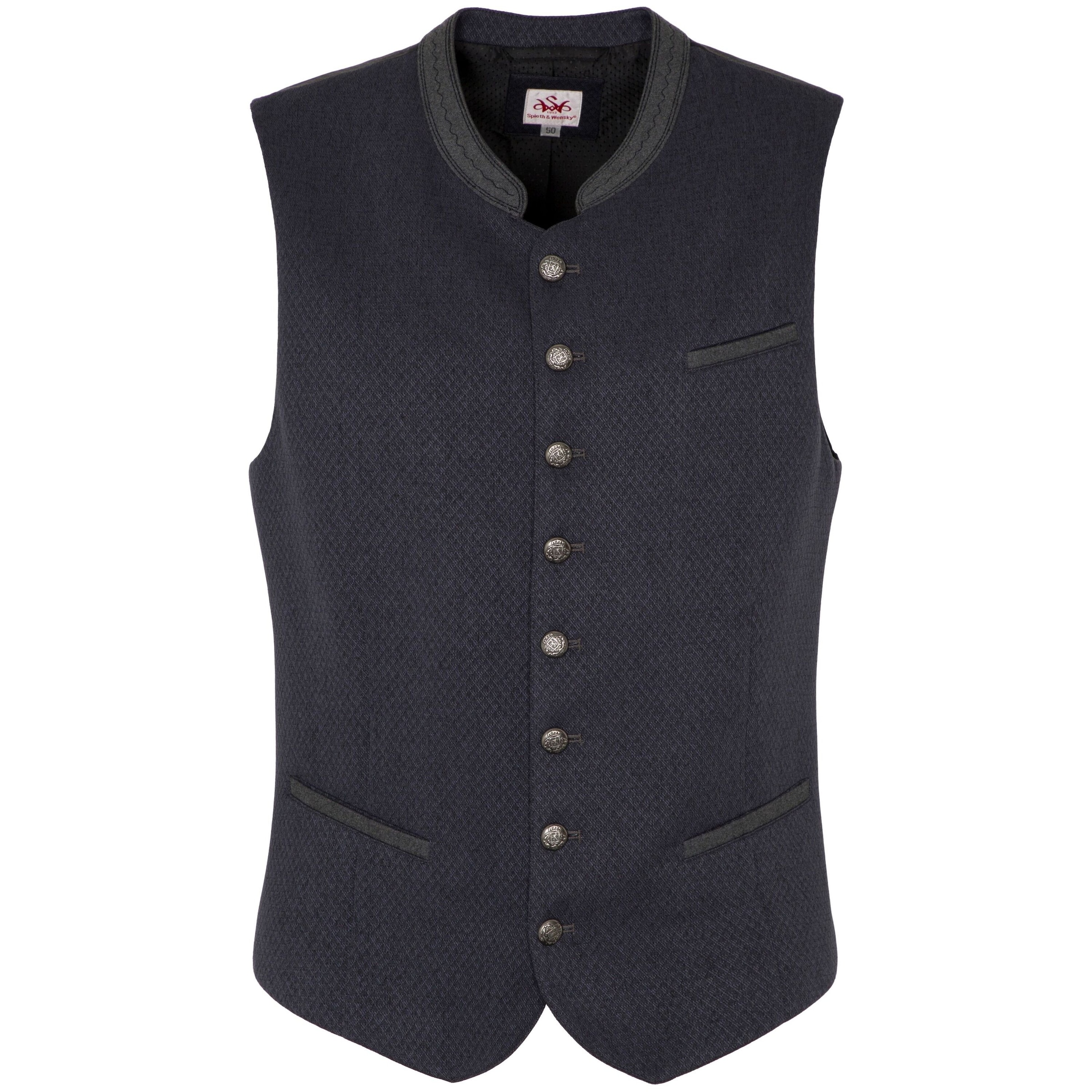 Gilet folklorique 'Eastwood' SPIETH & WENSKY en gris : devant