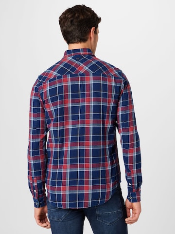 Coupe regular Chemise Petrol Industries en bleu