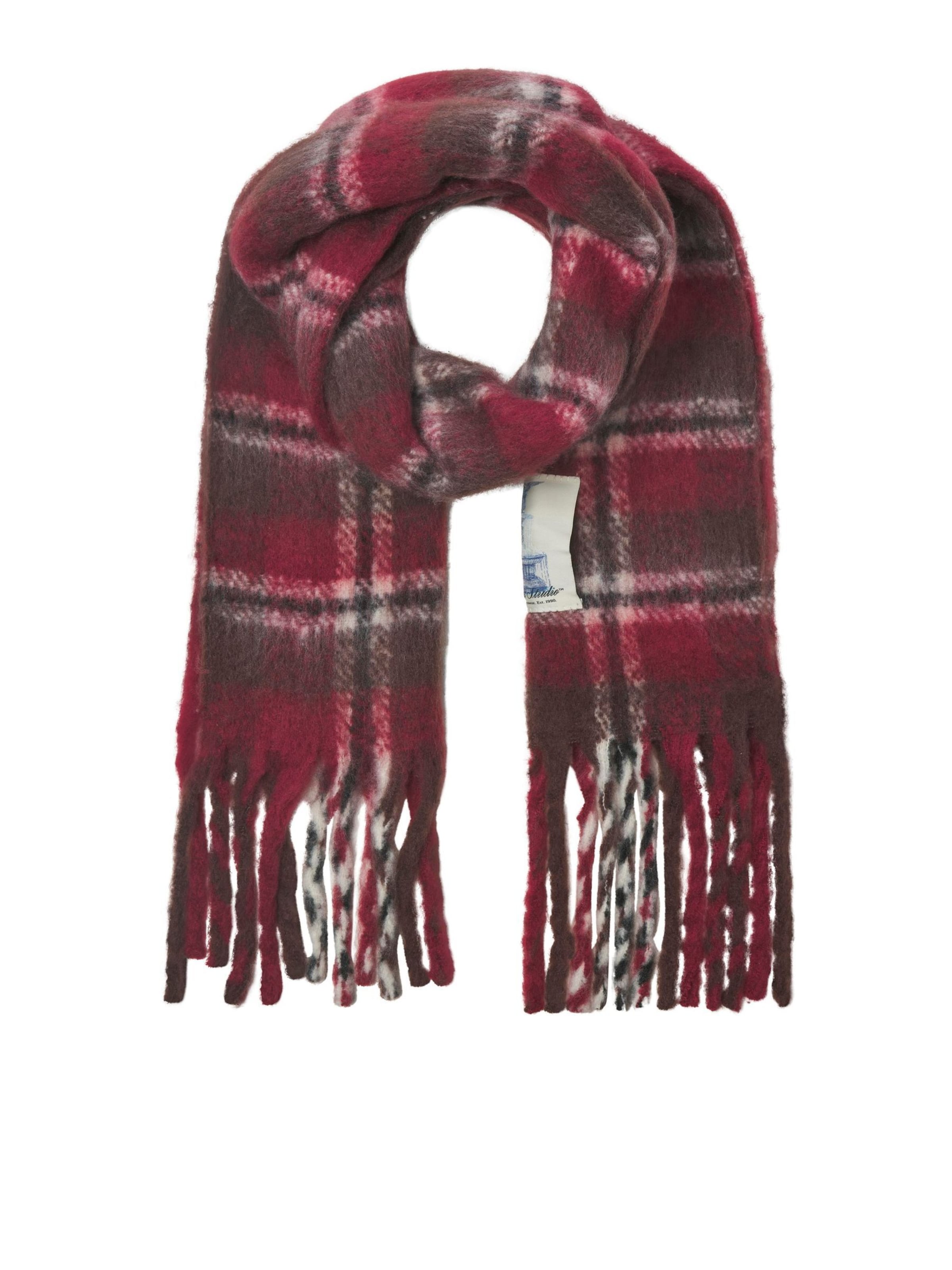 JACK & JONES Sjal 'JARNORREBRO' i rød: forside