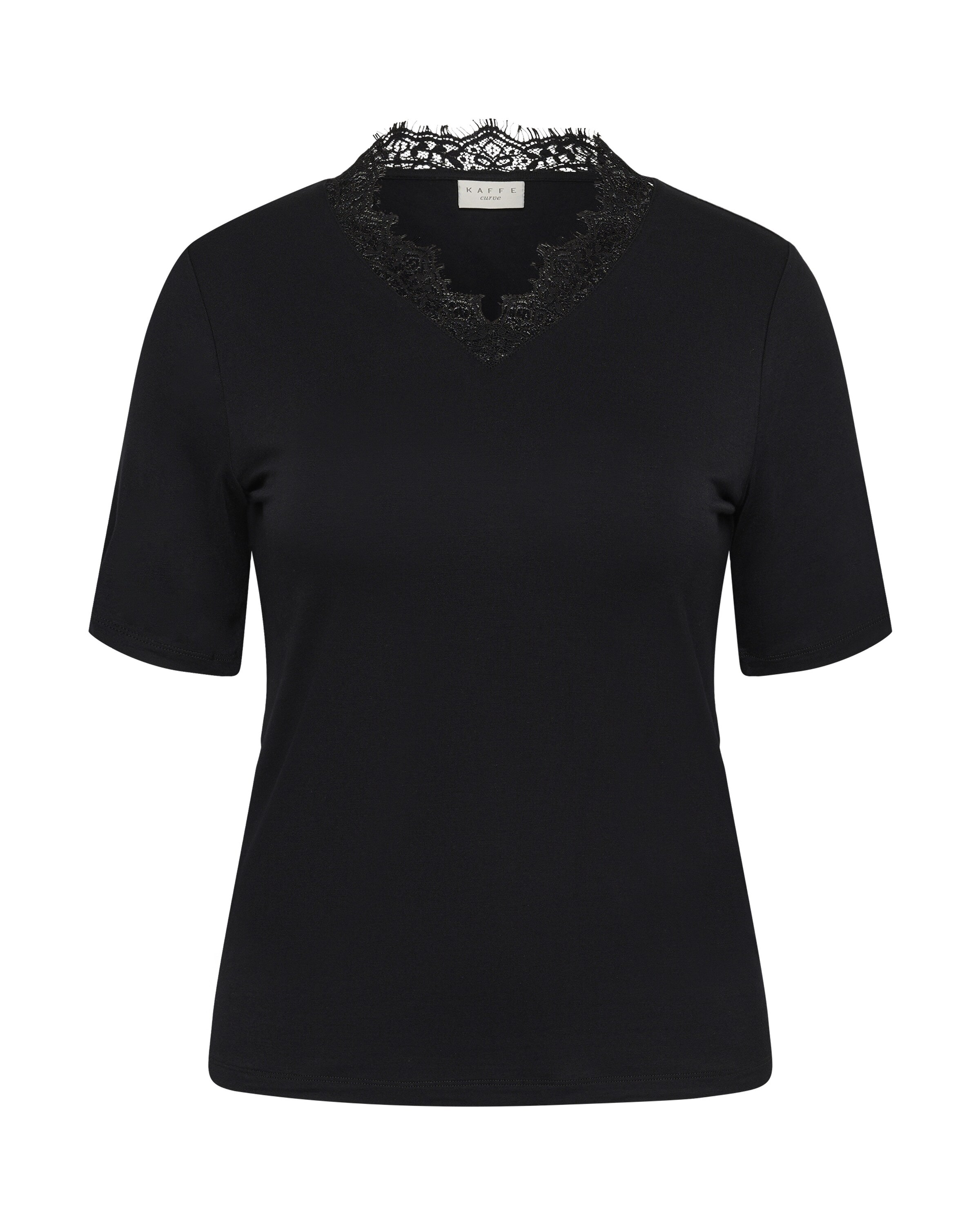 KAFFE CURVE T-Shirt 'KCCarli' in Schwarz: Vorderseite