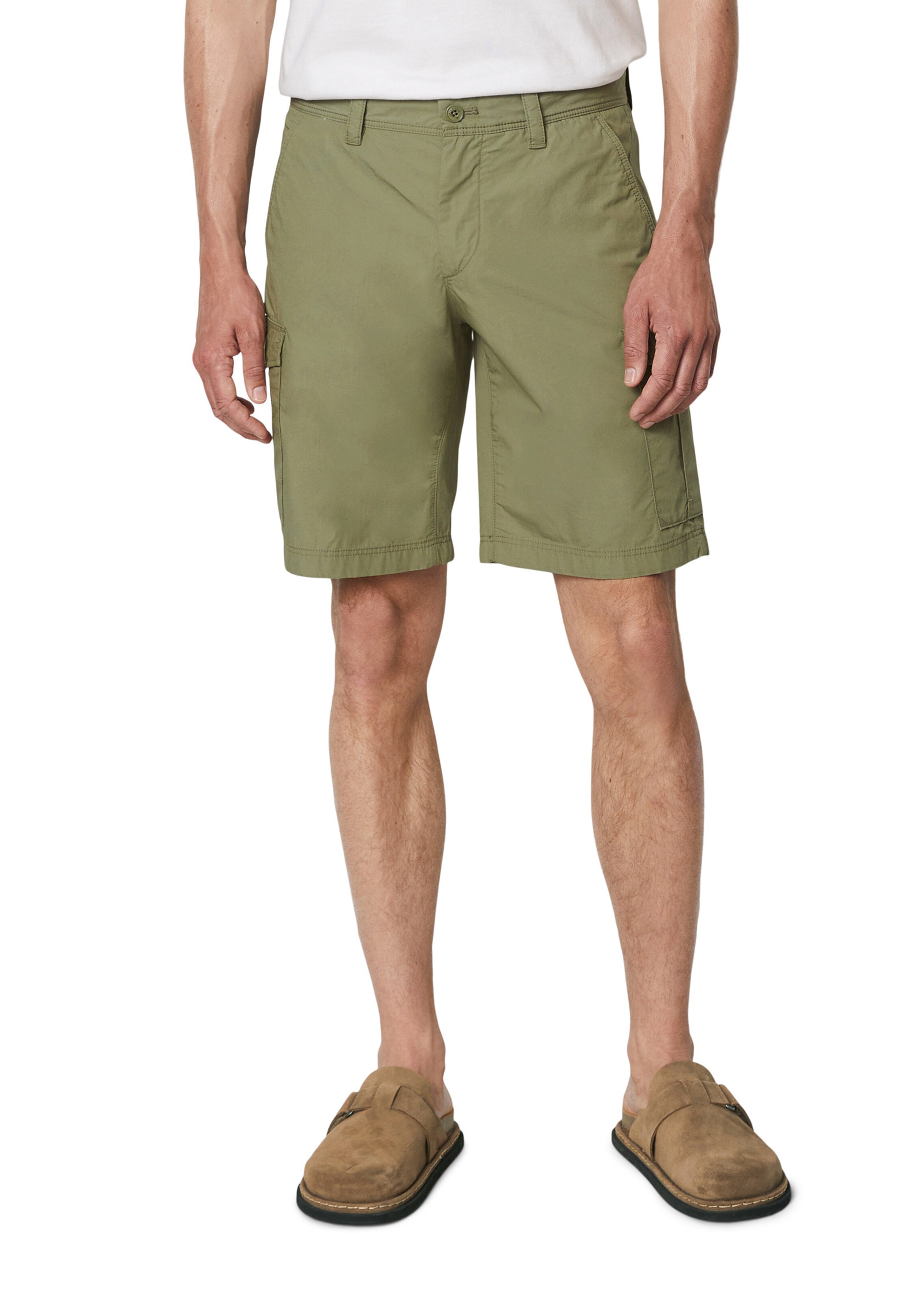 Marc O'Polo Regular Cargo Pants 'Reso' in Green: front