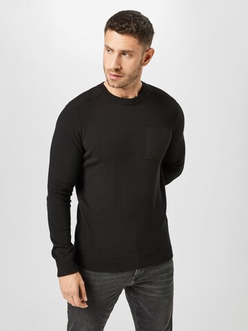 BURTON MENSWEAR LONDON Regular Fit Pullover in Schwarz: predná strana