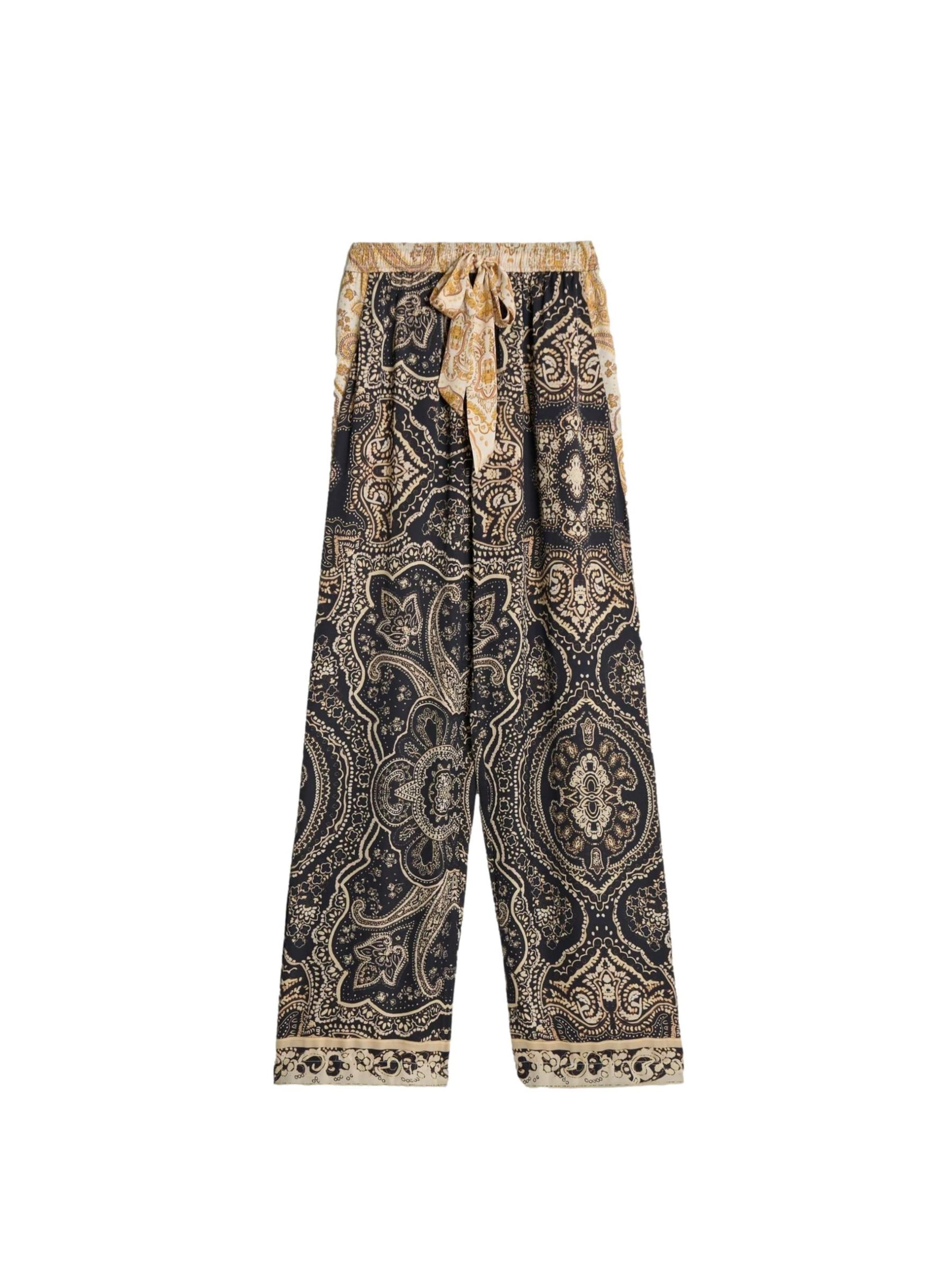 Bhoem Wide leg Broek in Zwart: voorkant