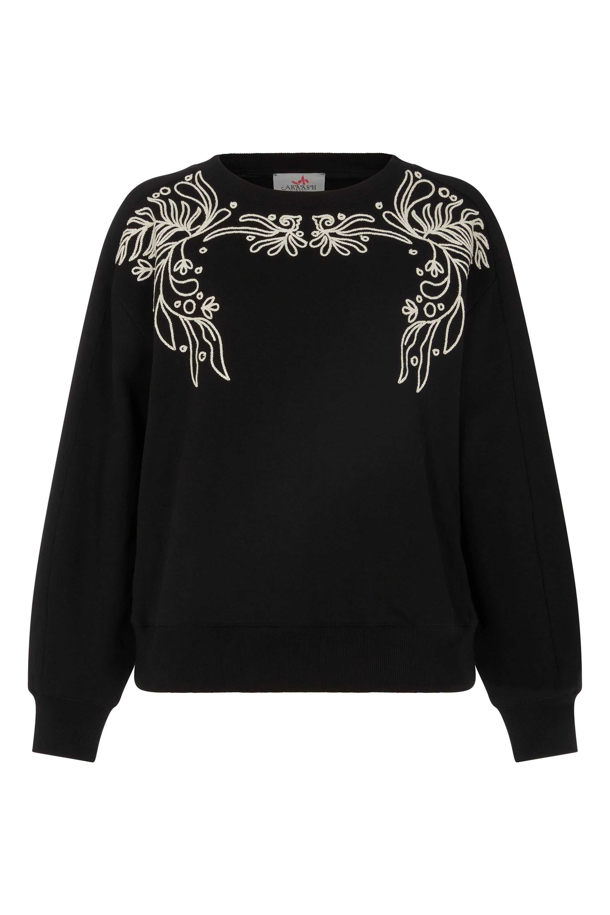 RAFFYA Pullover 'Marmalade' in beige / schwarz, Produktansicht