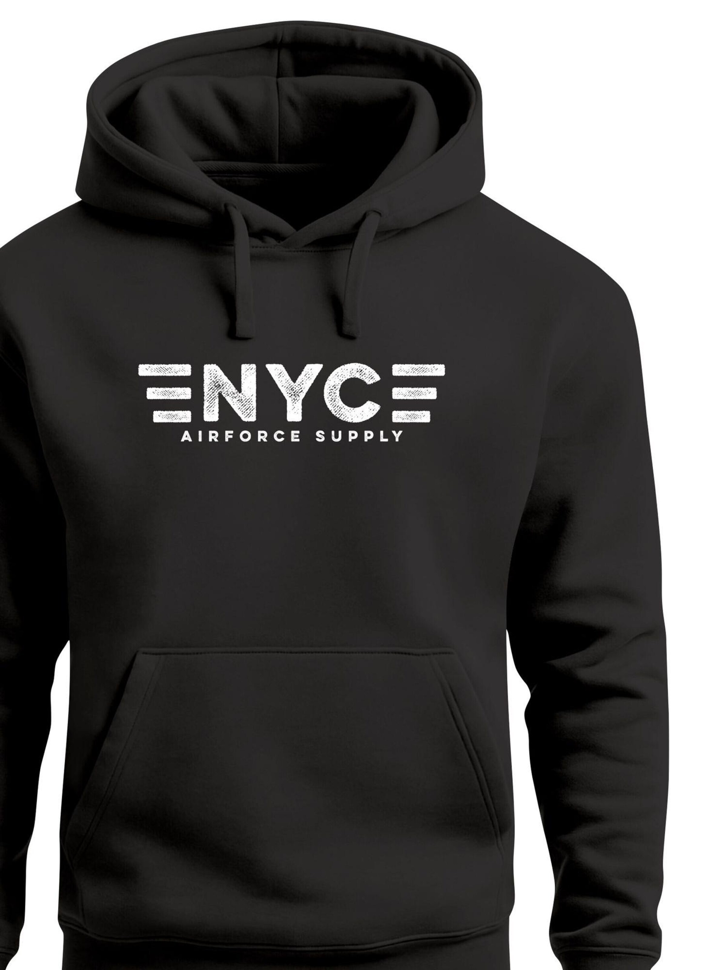 Neverless Sweatshirt 'New York Air'‌‌‌‌‌‌‌‌‌‌ in Schwarz