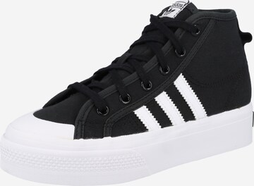 ADIDAS ORIGINALS Trampki 'Nizza Platform Mid' w kolorze czarny: przód