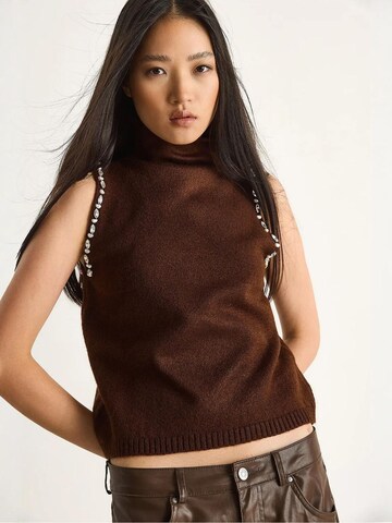 Bianco Lucci - Top de malha em castanho