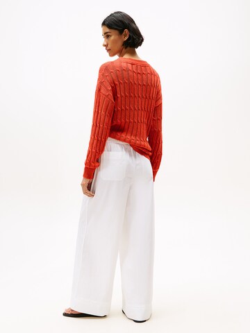 TOMMY HILFIGER Wide leg Broek in Wit
