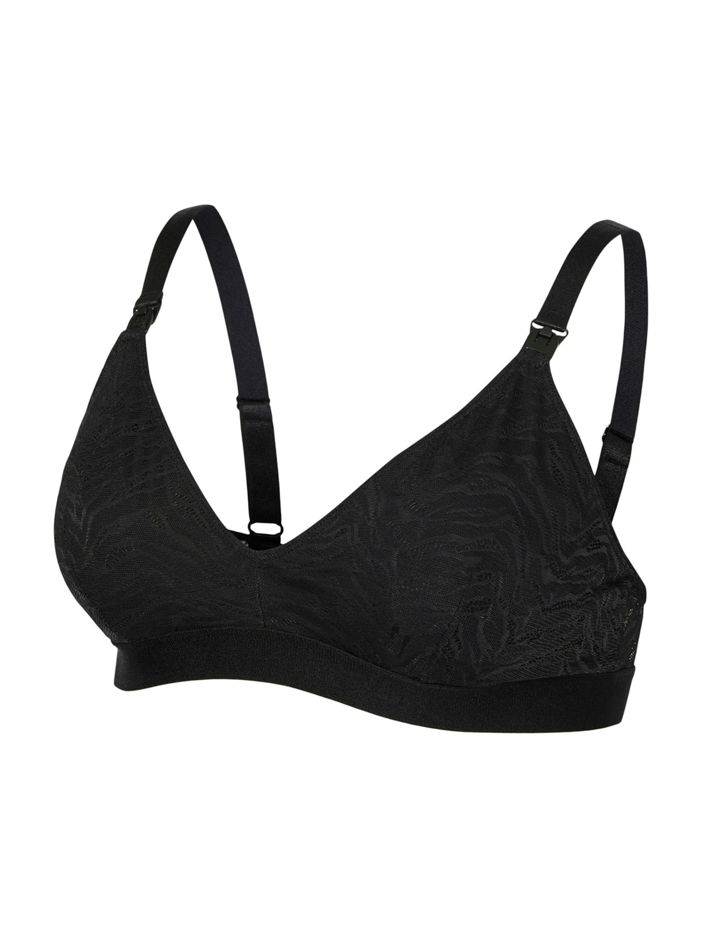 MAMALICIOUS Сутиен с триъгълни чашки Сутиен 'MLXILLA' в черно: отпред