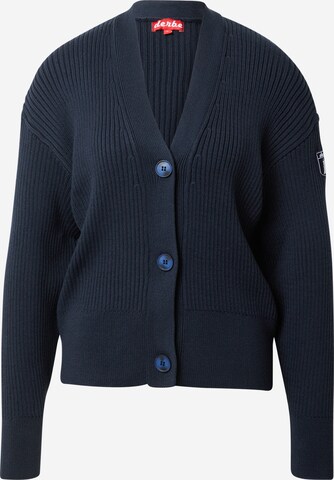 Derbe Strickjacke 'Cardie' - (GOTS) in Blau: predná strana