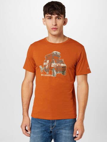 T-Shirt fonctionnel 'Sun Trek™' COLUMBIA en orange : devant