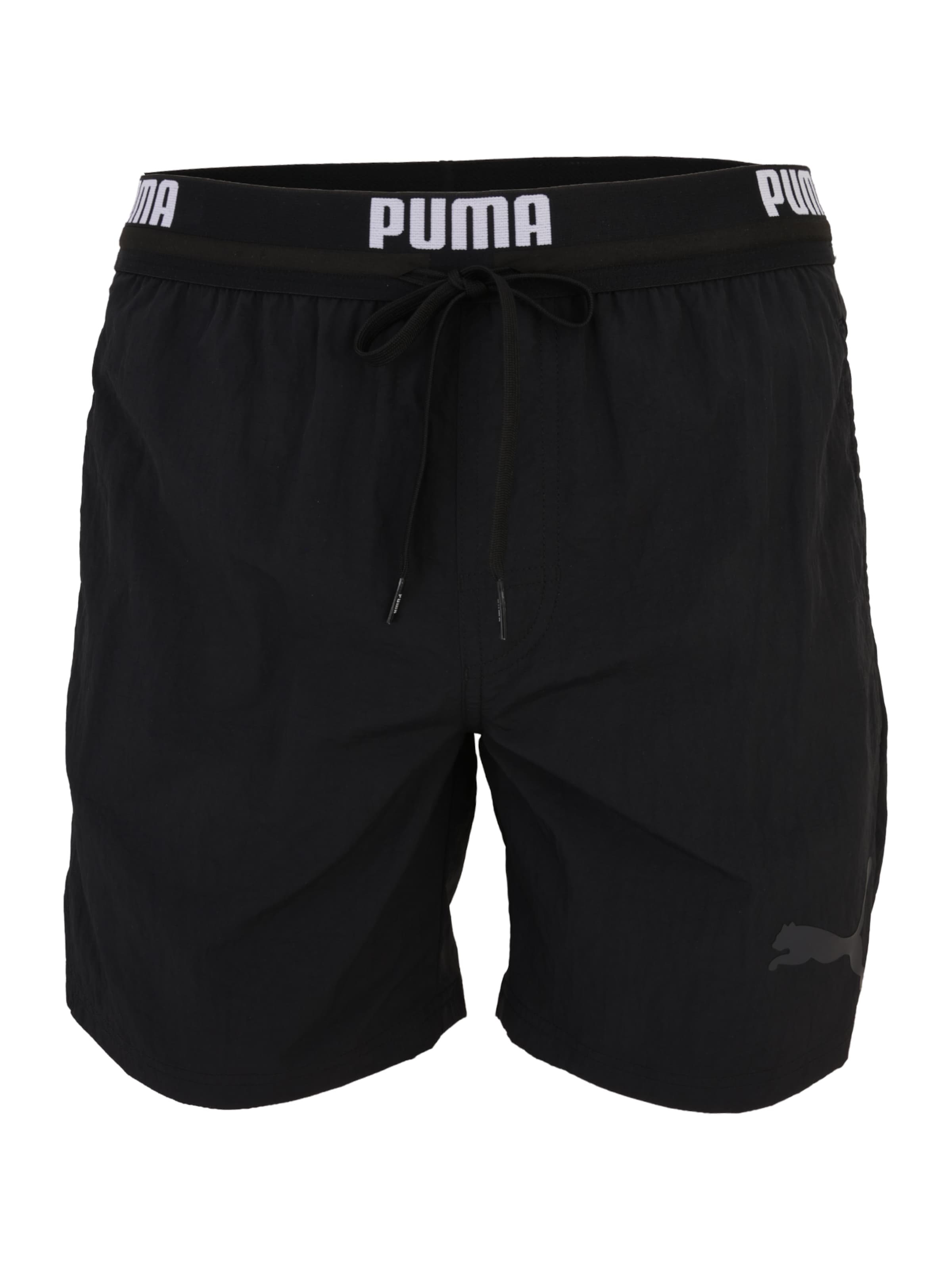 PUMA Kratke kopalne hlače | črna barva: sprednja stran