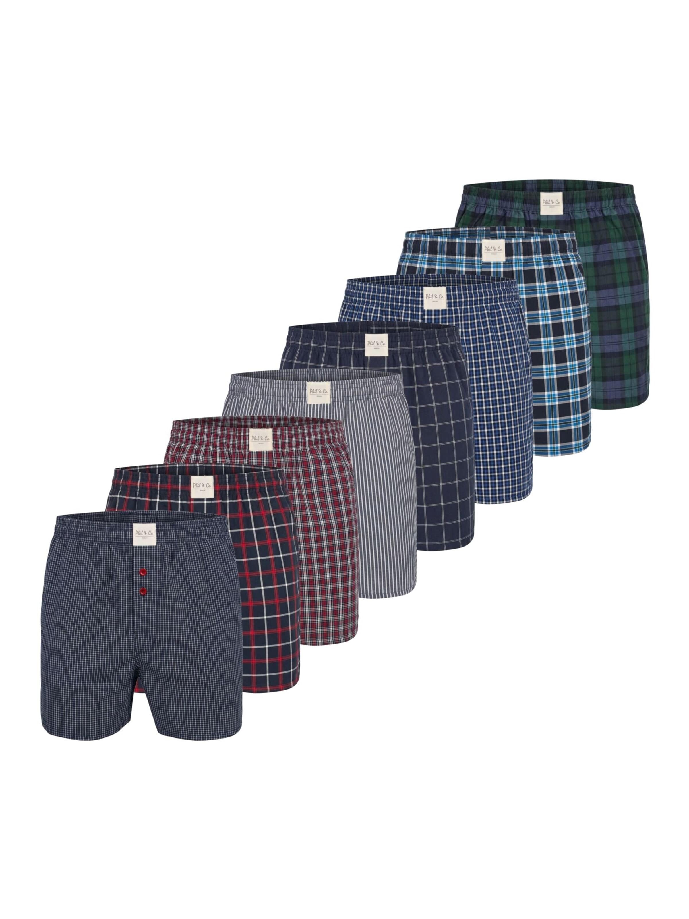 Phil & Co. Berlin Boxer shorts 'Phil & Co. Berlin Men's Woven Boxers 8 Pack – Loose Fit Boxer Shorts – 60% Cotton & 40% Polyester – Breathable, Wrinkle-Resistant & Easy Care' in XL in Mixed colours, Item view