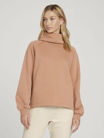 TOM TAILOR DENIM Sweatshirt in Pink: front