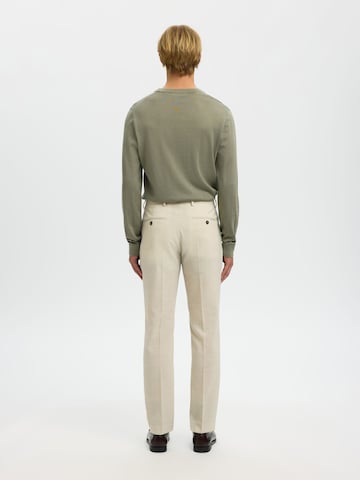 SELECTED Slimfit Bandplooibroek 'SLHOasis' in Wit