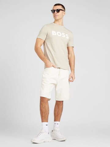 BOSS T-Shirt 'Thinking 1' in Beige