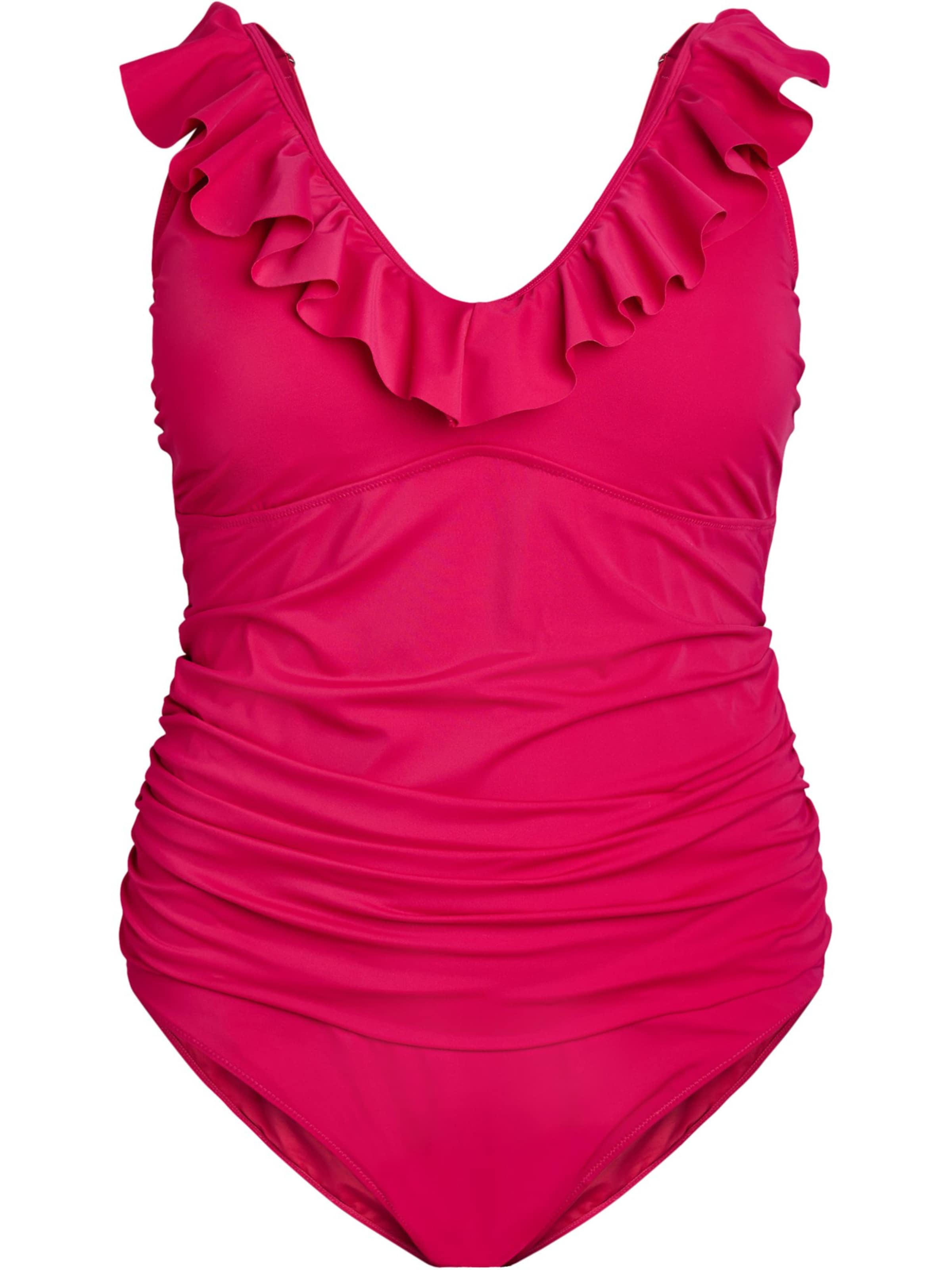 Swim by ZizziBustier Jednodijelni kupaći kostim 'Skitrin' - roza boja: prednji dio
