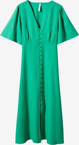 MANGO Košilové šaty 'Red2' – zelená: přední strana