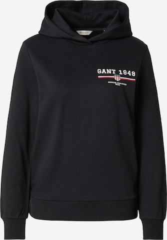 GANTSweater majica - crna boja: prednji dio