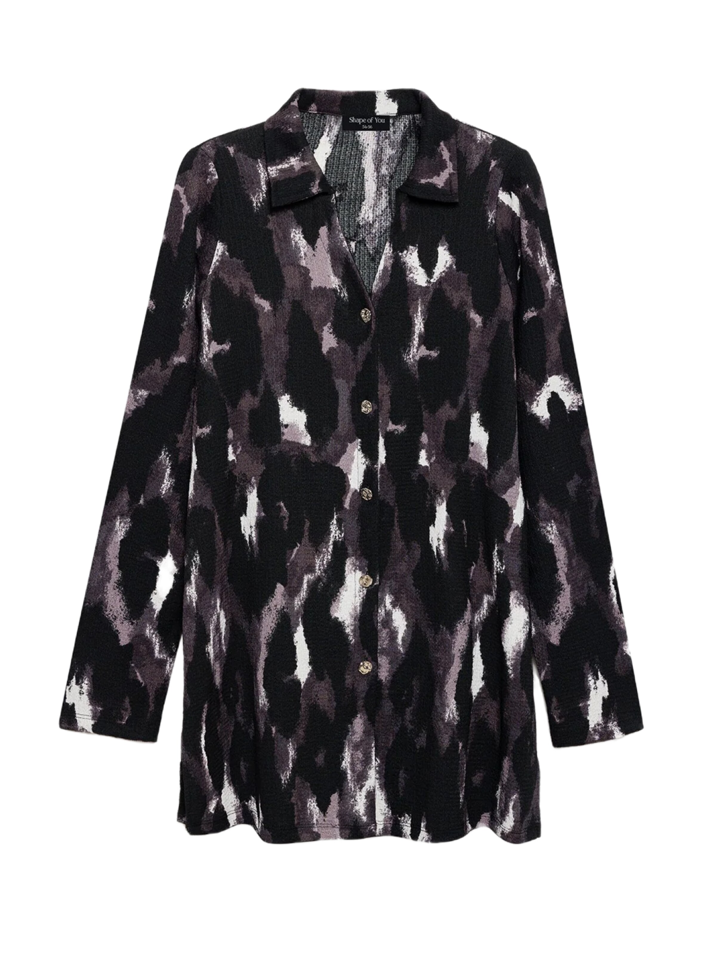 Shape Of You Bluse in Schwarz: Vorderseite