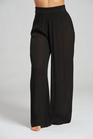 Wide Leg Pantalon South Beach en noir : devant