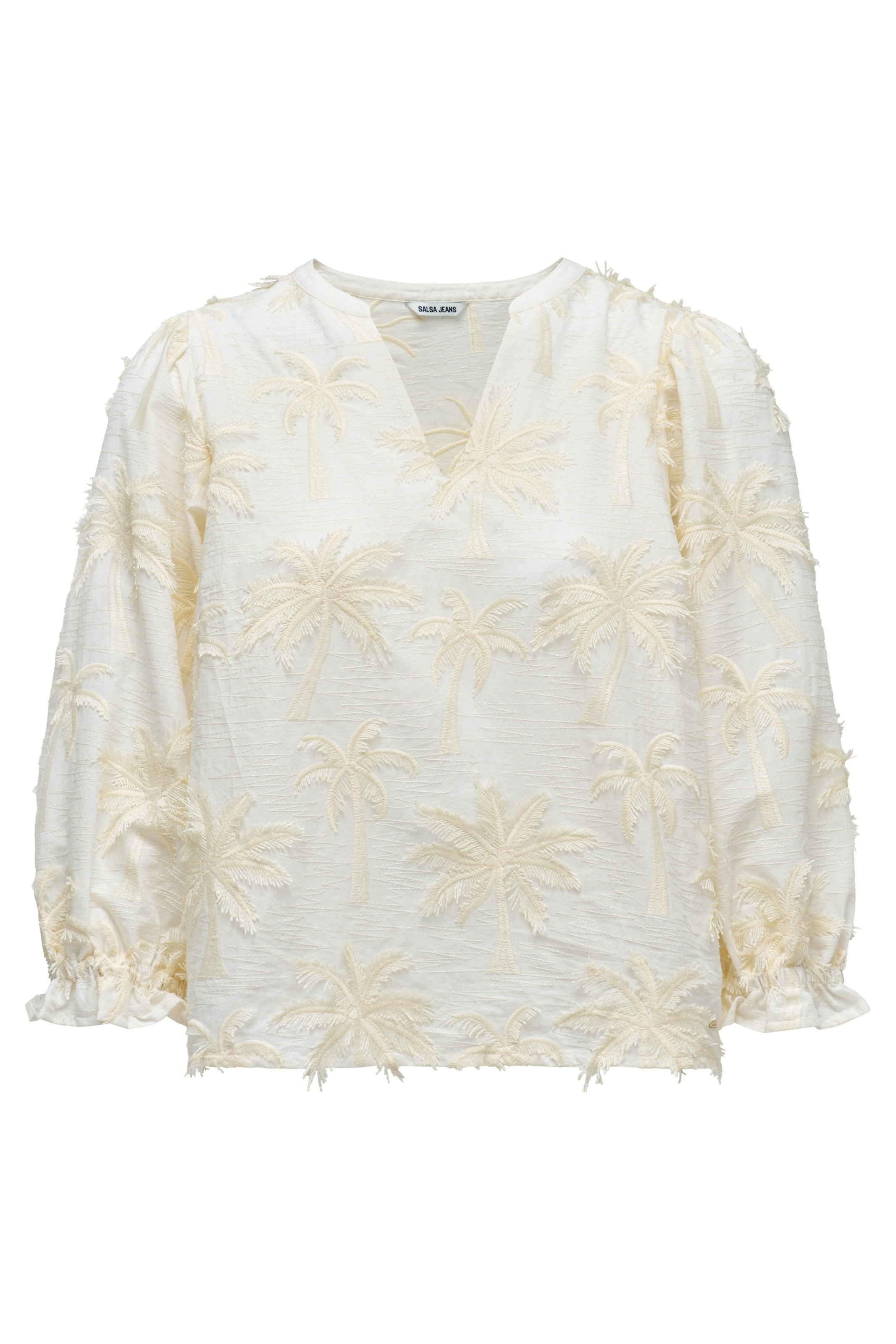 Salsa Jeans Blouse in Wit: voorkant