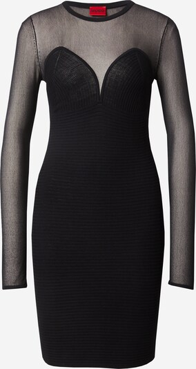 HUGO Pletena obleka 'Salstery' | črna barva, Prikaz izdelka