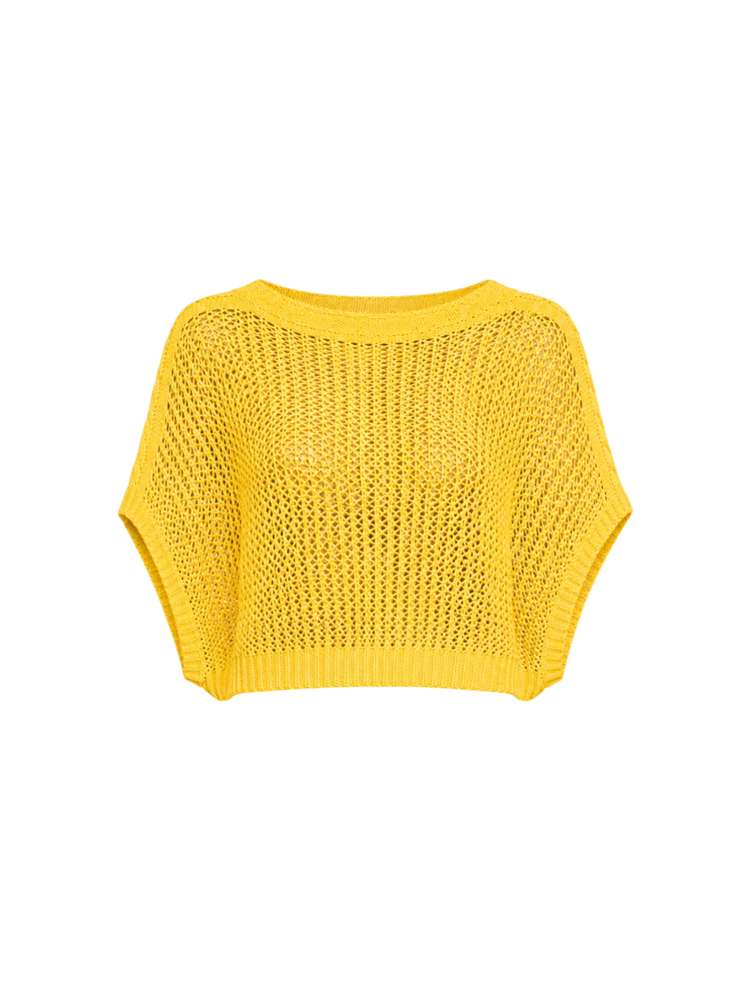 Süel knitwear Knitted top 'Birthday' in Yellow: front