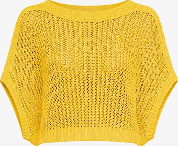 Süel knitwear - Top de punto 'Birthday' en amarillo: frente