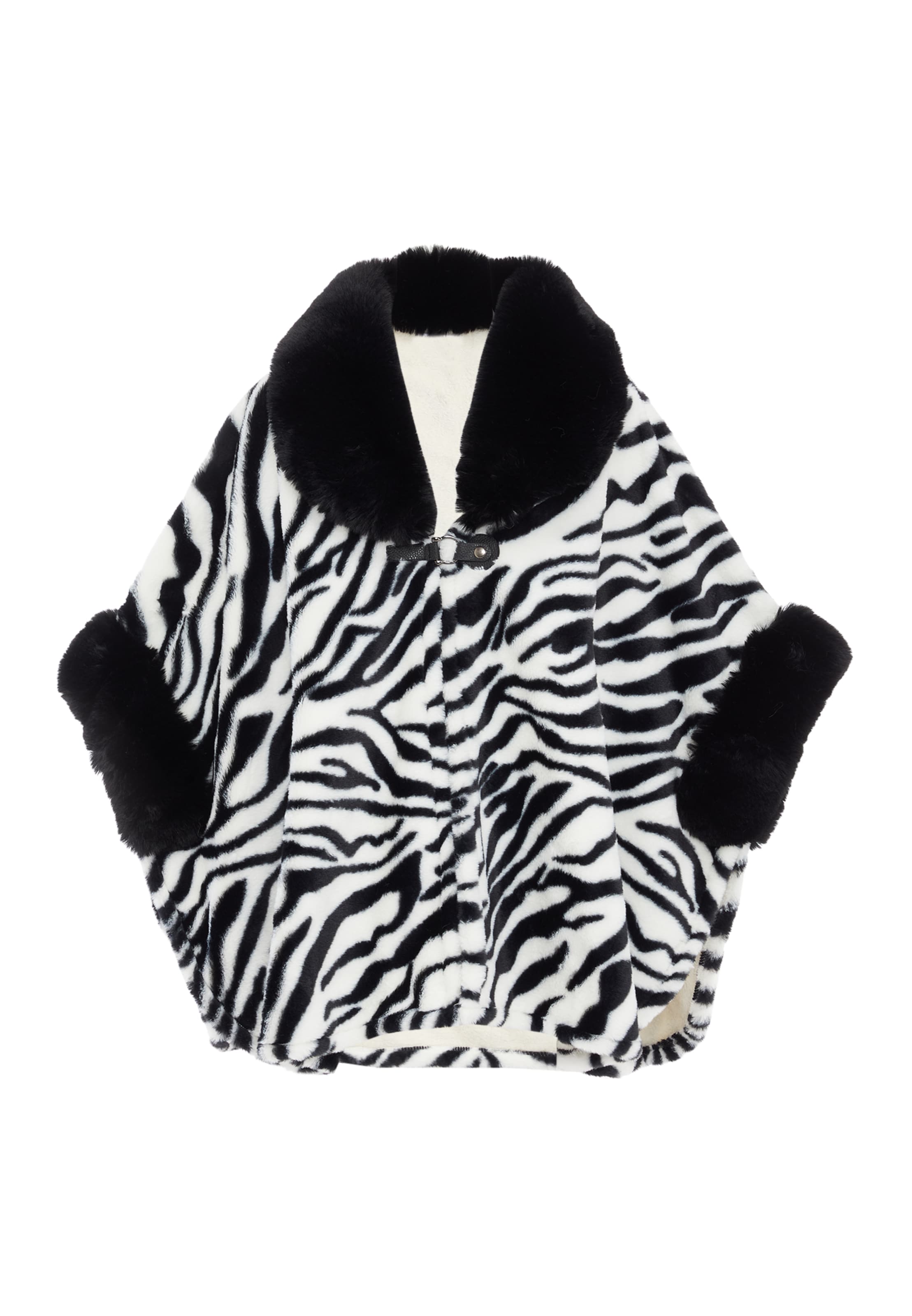 FRAULLY Cape in Black: front