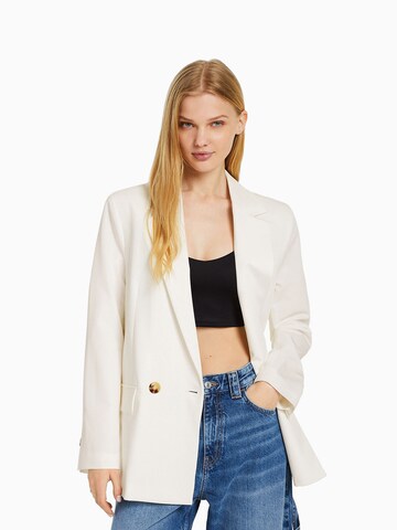 Bershka Blazer in White: front