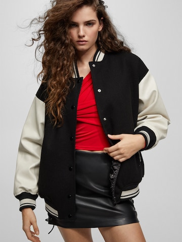 Veste mi-saison Pull&Bear en noir : devant