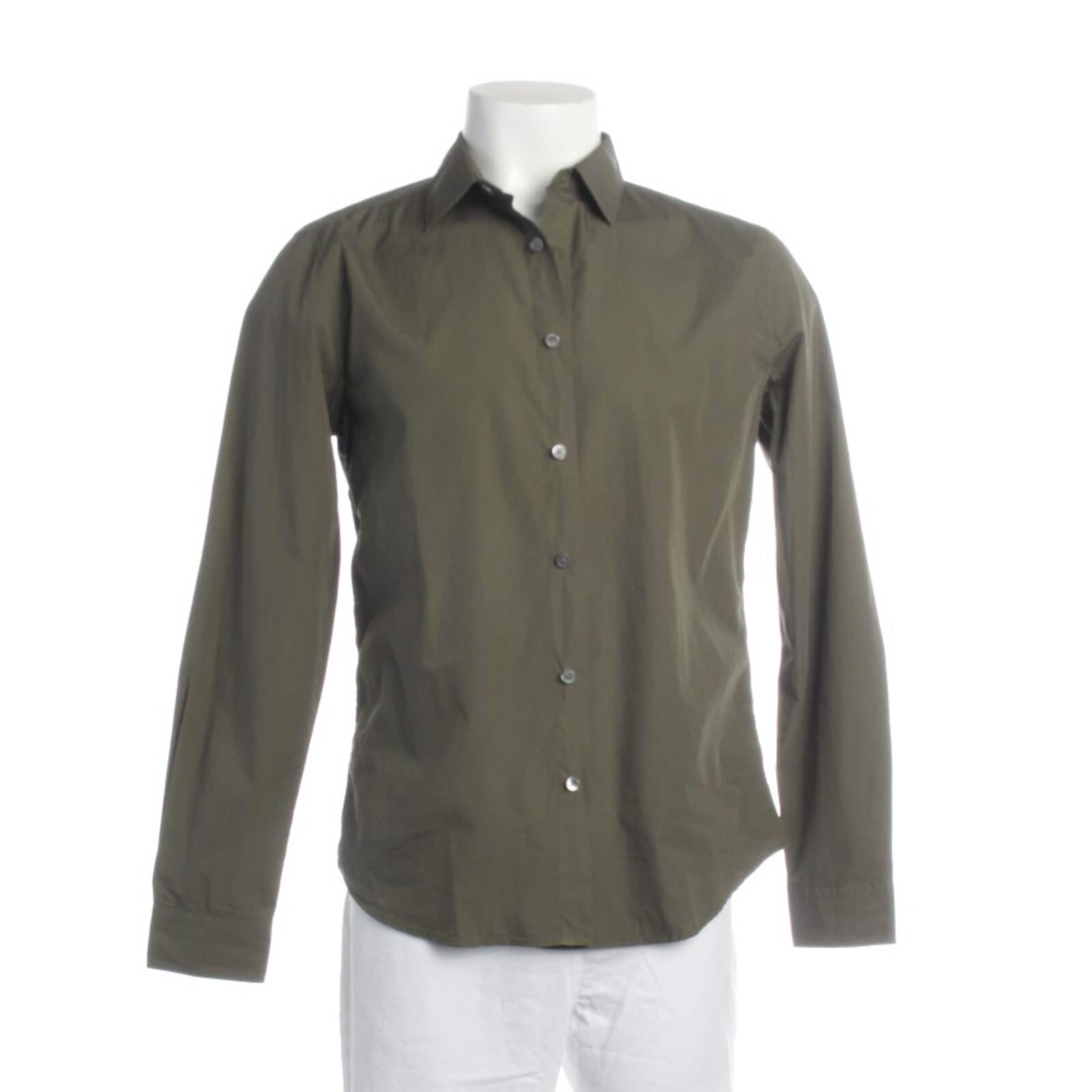 Closed Button Up Shirt in XS in Green: front