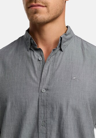INDICODE JEANS Regular fit Button Up Shirt 'Kamby' in Grey