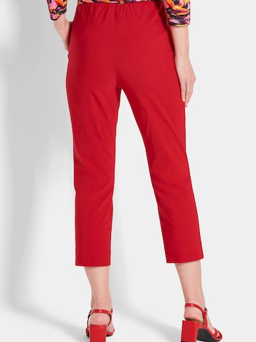 Skinny Pantalon à plis 'LOUISA' Goldner en rouge
