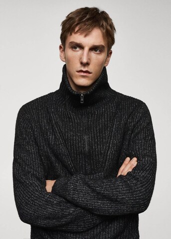 MANGO MAN Pullover 'Smoke' in Schwarz