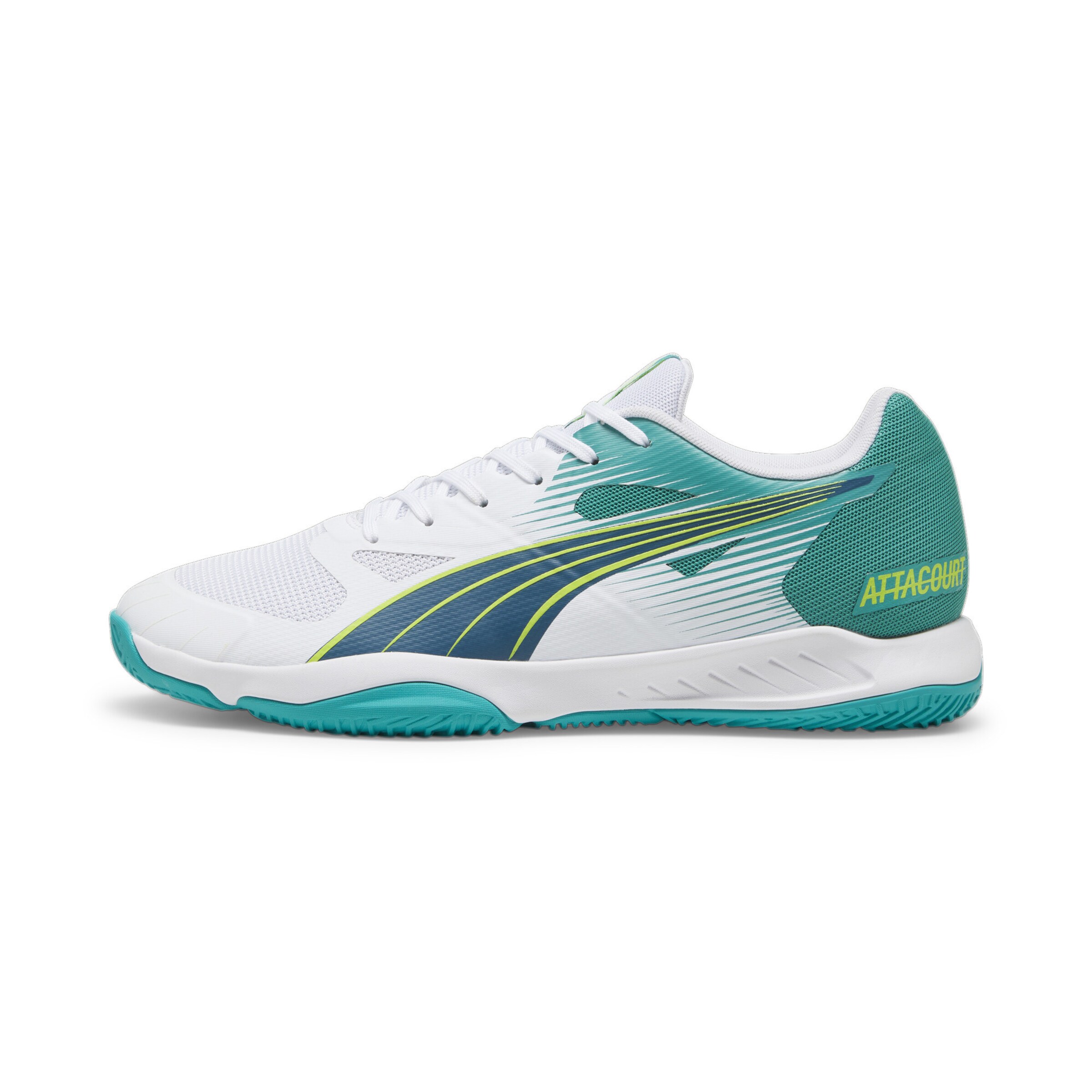 PUMA Athletic Shoes 'Attacourt' in White: front